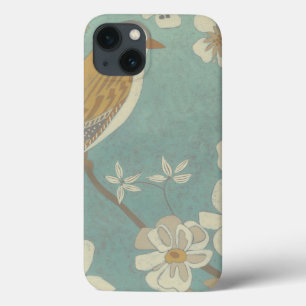 Gelbe, graue und beige Vögel auf einem Zweig Case-Mate iPhone Hülle