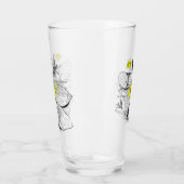 Gelbe Gravur der Seerosen Glas (Links)