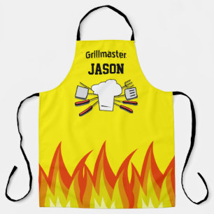 Gelbe GRILLEN Grillmaster-Schürze Personalisiert Schürze
