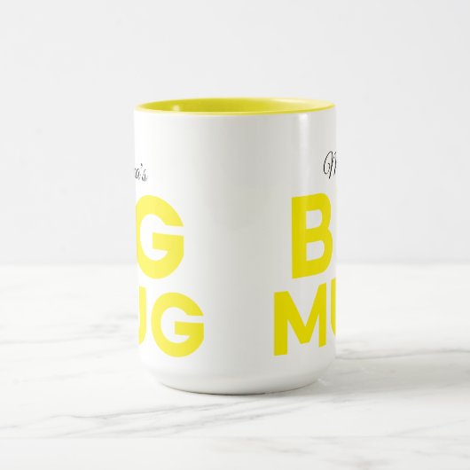Gelbe Große Tasse | Große Tasse | Script-Individue (Zentrum)