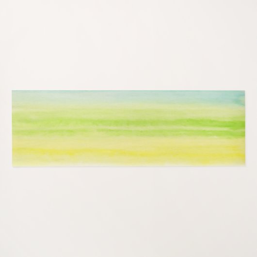 Gelbe grüne blaue Pastel fröhlich Yogamatte (Rückseite (Horizontal))
