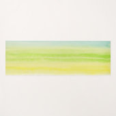 Gelbe grüne blaue Pastel fröhlich Yogamatte (Vorderseite (Horizontal))