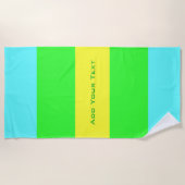 Gelbe, grüne, blaue Streifen von Shirley Taylor Strandtuch (Vorderseite)