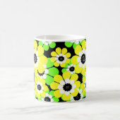 Gelbe grüne Blume Kaffeetasse (Mittel)