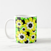 Gelbe grüne Blume Kaffeetasse (Links)