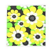 Gelbe grüne Blume Notizblock (Vorderseite)