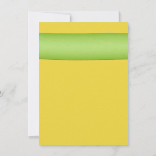 Gelbe grüne Daisy Blumendusche Einladung (Rückseite)