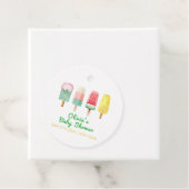 Gelbe grüne Eiscreme für den Pop Babydusche Geschenkanhänger (Beispiel)