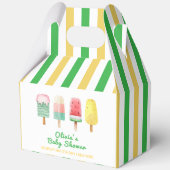 Gelbe grüne Eiscreme für den Pop Babydusche Geschenkschachtel (Vorderseite)