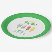 Gelbe grüne Eiscreme für den Pop Babydusche Pappteller (Schrägansicht)