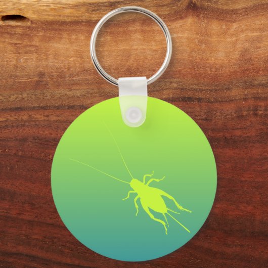 Gelbe grüne Grille Schlüsselanhänger (Vorderseite)