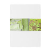 Gelbe Grüne Hochzeit Einladungsbanderole (Rückseitenbeispiel)