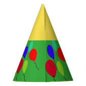 Gelbe Grüne Kupcake Geburtstagshaare Partyhütchen (Rückseite)