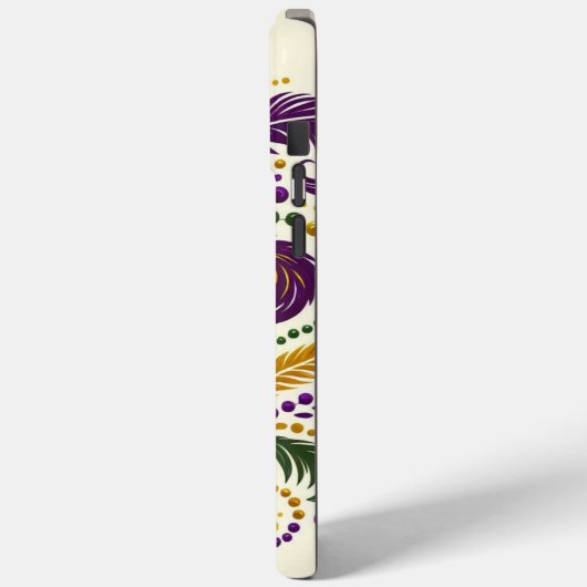 Gelbe, grüne lila Lilie Federn Case-Mate iPhone Hülle (Rückseite / Links)