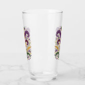 Gelbe, grüne lila Lilie Federn Glas (Links)