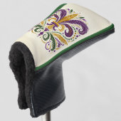 Gelbe, grüne lila Lilie Federn Golf Headcover