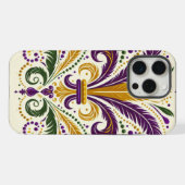 Gelbe, grüne lila Lilie Federn iPhone Hülle (Rückseite (Horizontal))