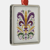 Gelbe, grüne lila Lilie Federn Ornament Aus Metall (Rechts)