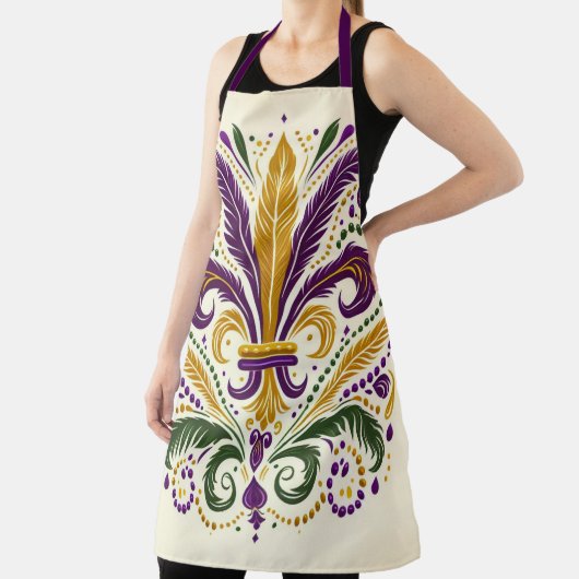 Gelbe, grüne lila Lilie Federn Schürze (InSitu)