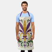 Gelbe, grüne lila Lilie Federn Schürze (Getragen)