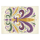 Gelbe, grüne lila Lilie Federn Tischdecke (Vorderseite (Horizontal))