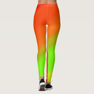 Gelbe grüne Orange und Rote Waagen Leggings