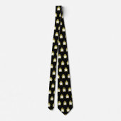 Gelbe grüne Pinguine Krawatte (Rückseite)