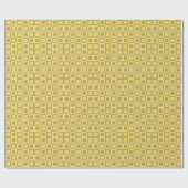 Gelbe grüne Quadrate Geometrisches Muster Geschenkpapier (Flach)