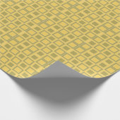 Gelbe grüne Quadrate Geometrisches Muster Geschenkpapier (Ecke)