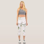 Gelbe grüne Reben Capri Leggings (Vorderseite)
