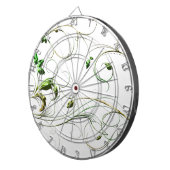 Gelbe grüne Reben Dartscheibe (Vorderseite rechts)