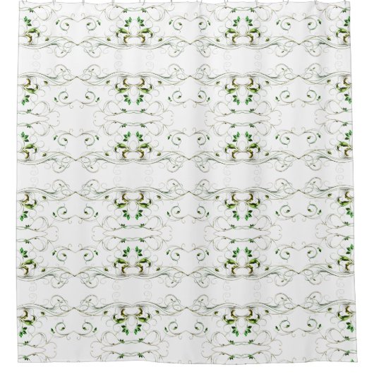 Gelbe grüne Reben Duschvorhang (Vorderseite)