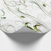 Gelbe grüne Reben Geschenkpapier (Ecke)