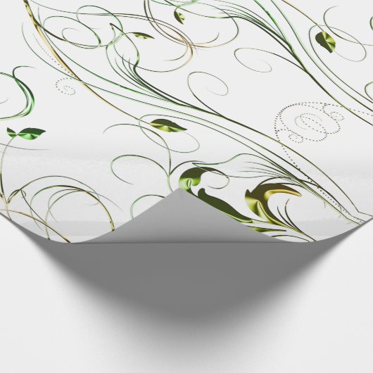 Gelbe grüne Reben Geschenkpapier (Ecke)