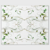 Gelbe grüne Reben Geschenkpapier (Flach)