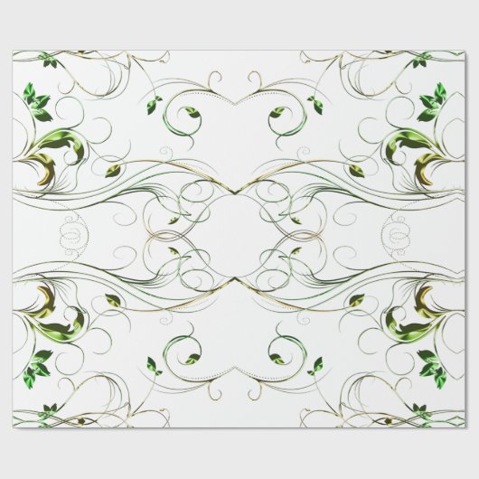 Gelbe grüne Reben Geschenkpapier (Flach)