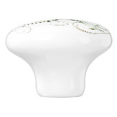 Gelbe grüne Reben Keramikknauf (Seitenansicht)