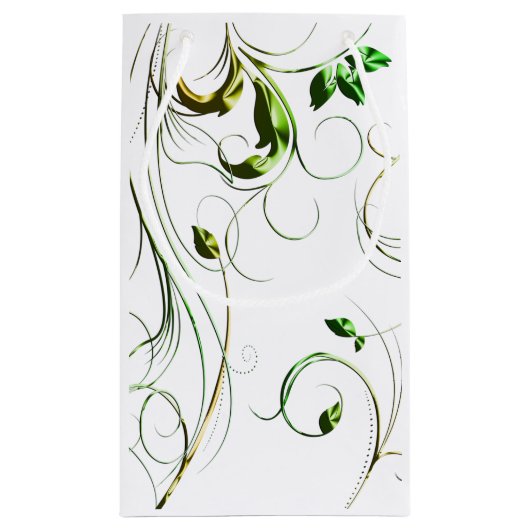 Gelbe grüne Reben Kleine Geschenktüte (Rückseite)