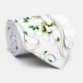 Gelbe grüne Reben Krawatte (Gerollt)