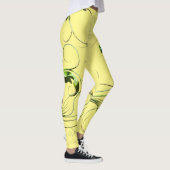 Gelbe grüne Reben Leggings (Rechts)