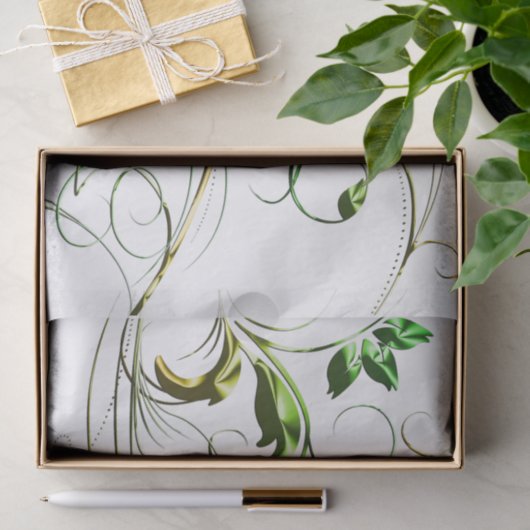 Gelbe grüne Reben Seidenpapier (Geschenk)