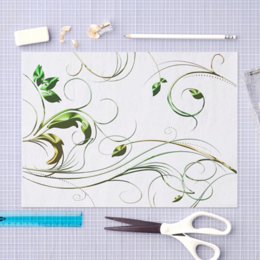 Gelbe grüne Reben Seidenpapier (Handwerk)