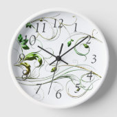 Gelbe grüne Reben Uhr (Vorderseite)