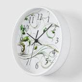 Gelbe grüne Reben Uhr (Winkel)