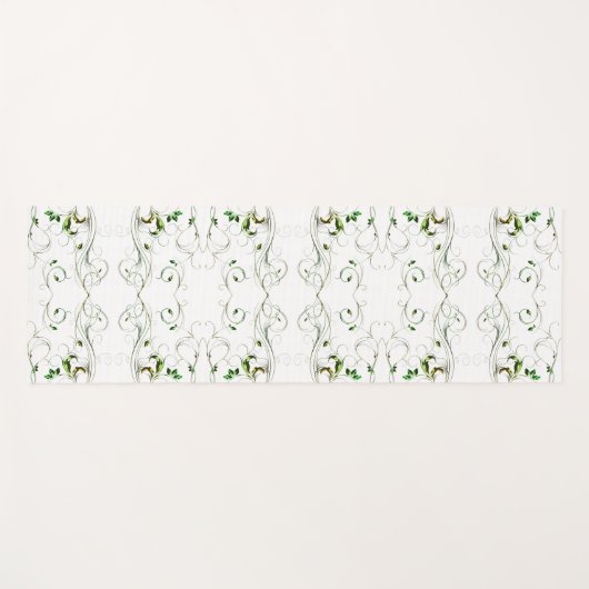 Gelbe grüne Reben Yogamatte (Vorderseite (Horizontal))