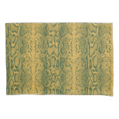 Gelbe grüne Schlange Hautfarbe Kissenbezug (Vorderseite-Links)