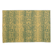 Gelbe grüne Schlange Hautfarbe Kissenbezug (Vorderseite-Rechts)