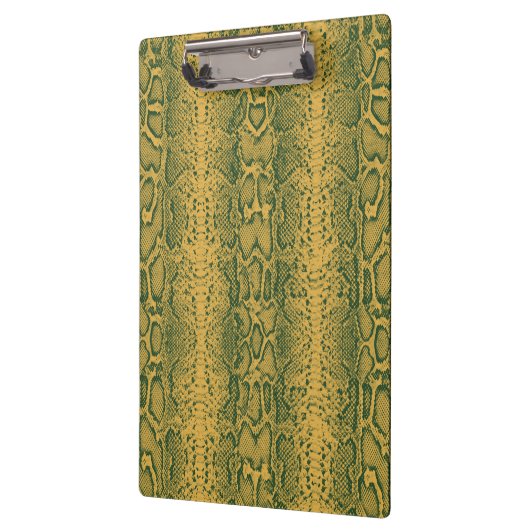 Gelbe grüne Schlange Hautfarbe Klemmbrett (Links)
