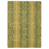 Gelbe grüne Schlange Hautfarbe Klemmbrett (Rückseite)