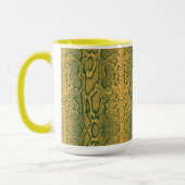 Gelbe grüne Schlange Hautfarbe Tasse (Links)